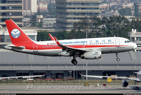 B 6453 Sichuan Airlines Airbus A319 133 WL Photo By BCG554 ID