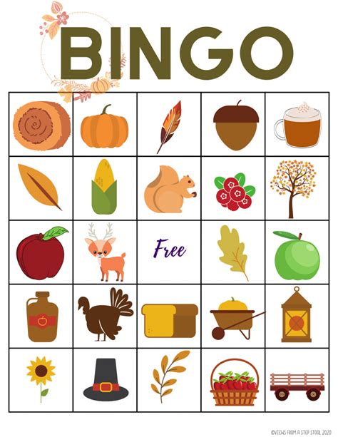 Fall Bingo Free Printable