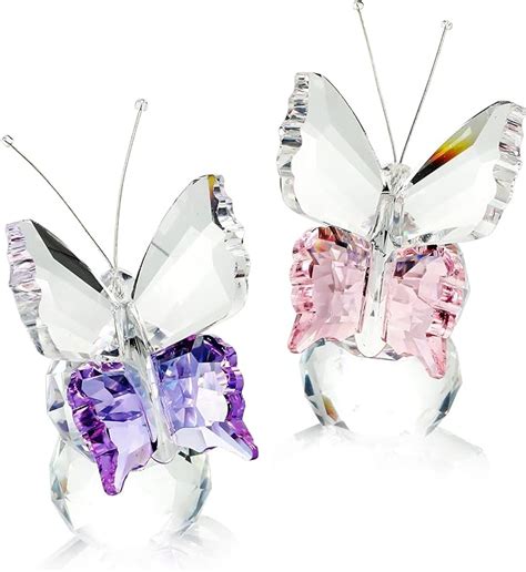 Amazon H D HYALINE DORA Crystal Figurines Butterfly Paperweight