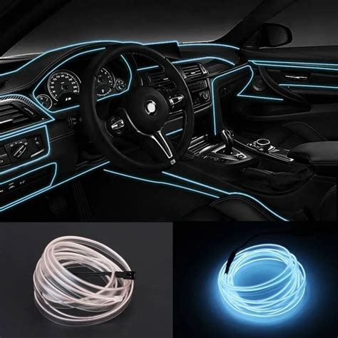 LED EL Light Car Vehicle Styling DIY Light Stripe Car Party Decoration ...