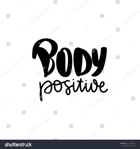 Body Positive Lettering Hand Drawn Vector Stock Vector Royalty Free 1519007474 Shutterstock