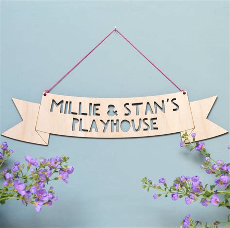 Personalised Wooden Hanging Sign – Modo Creative