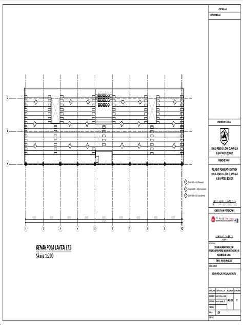 Skala 1200 Denah Pola Lantai Lt3 Pdf