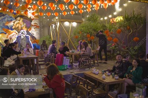 Vietnam Hue Restaurant People Nightlife Superstock
