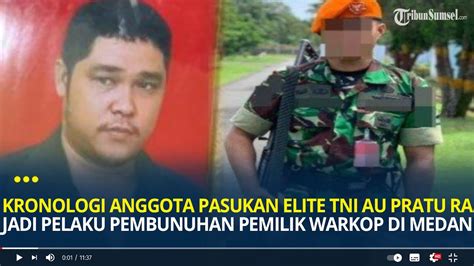 Kronologi Anggota Pasukan Elite TNI AU Pratu RA Jadi Pelaku Pembunuhan