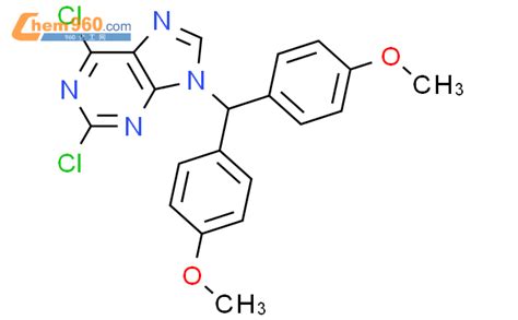 867032 18 6 9H Purine 9 bis 4 methoxyphenyl methyl 2 6 dichloro 化学式