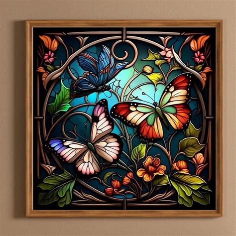 5D DIY Full Round Drill Diamond Painting Butterfly Kit Home Decor