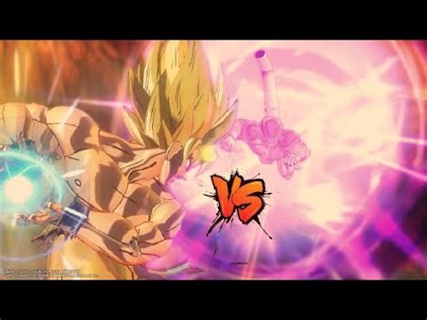 Dbxv Ssj Goku Vs Full Power Frieza All Out Fight Youtube