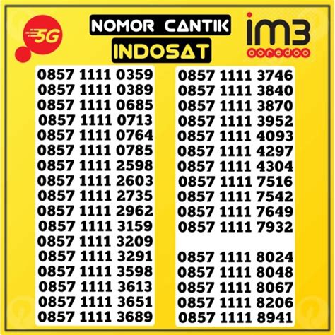 Jual KARTU PERDANA NOMOR CANTIK INDOSAT IM3 OOREDOO 4G LTE KWARTET 555