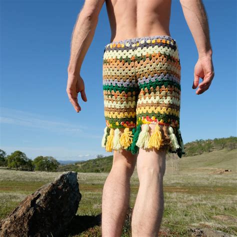 Spring Summer Mens Crochet Shorts Collection