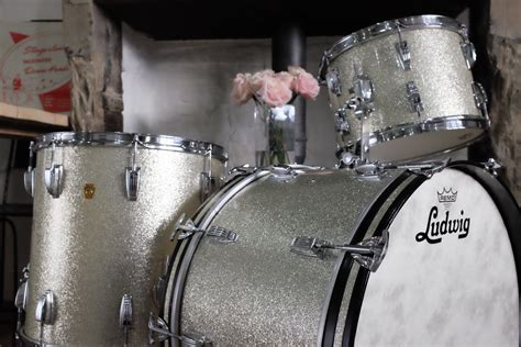 July 1967 Ludwig Super Classic 22x14” 13x9” And 16x16” In Silver Sparkle — Joe Cox Drums