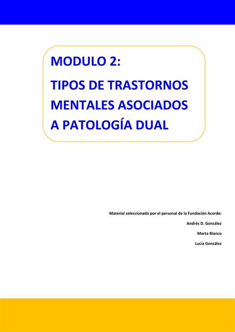 Pdf Modulo Tipos De Trastornos Mentales Episodios Afectivos