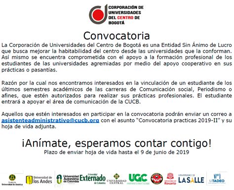 Gran Convocatoria Corporación Universidades del Centro de Bogotá