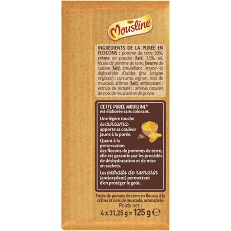 Purée en flocons crème noix de Muscade MOUSLINE les 4 sachets de 31