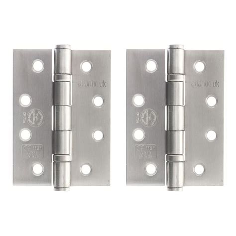 Atlantic Ball Bearing Hinges Grade 13 Fire Rated 4 X 3 X 3mm Satin Stainless Steel Door