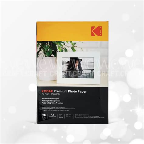 Papel Kodak Premium Gloss Photo 200 Grs A4 20 Hojas