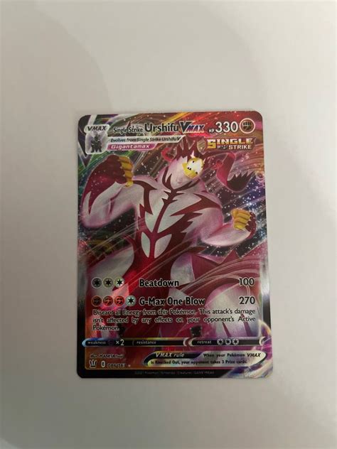 Single Strike Urshifu VMAX Battle Styles Ultra Rare 86 103 Pokemon Card