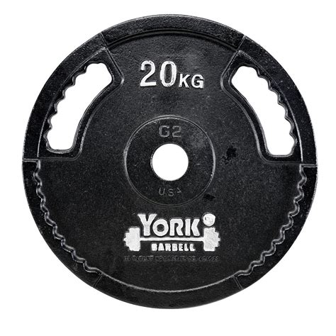 York 20kg G2 Cast Iron Olympic Weight Plate Fitness And Lifestyle