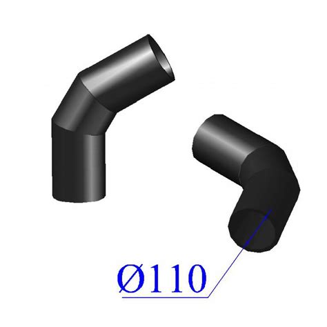 Отвод ПНД сварной D 110 х60 гр. ПЭ 100 SDR 11 — "ОМ-ТС"