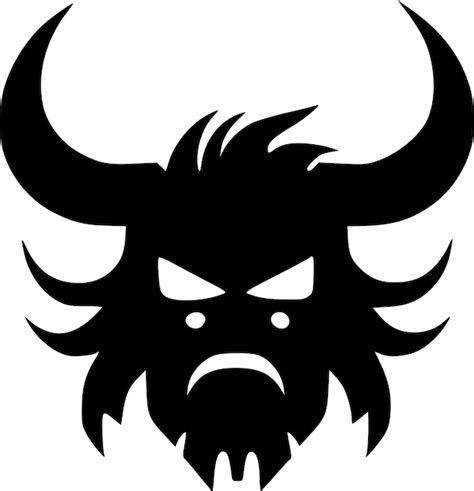 Premium Vector Beast Black And White Vector Illustration