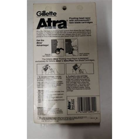 Gillette Atra Razor Blades Metal Shaver Handle Non Lubricant Cartridges