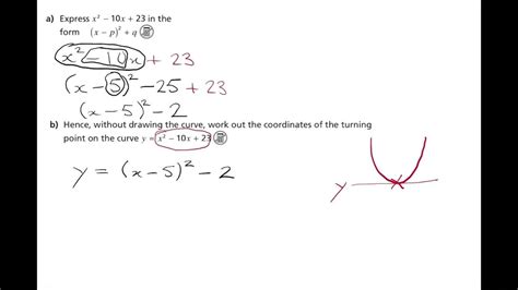 Graphs Of Quadratic Functions Aqa Gcse Maths Higher Youtube