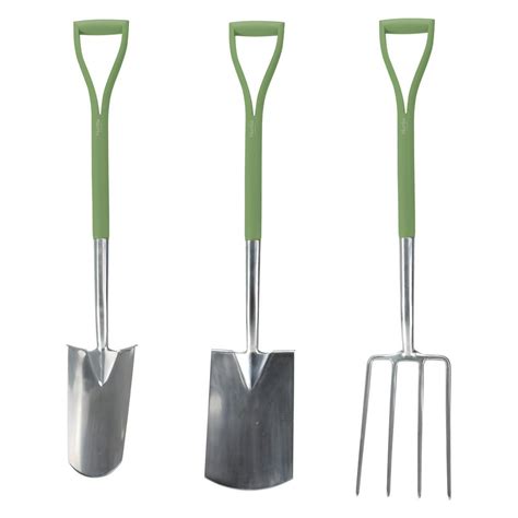 Martha Stewart Mts Dgt3 Stainless Steel Garden Digging Tool Set With Shovel Garden Fork And