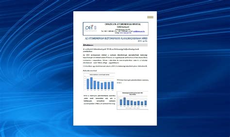 Megjelent az OAH hírlevél idei első száma Országos Atomenergia Hivatal