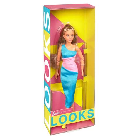 Barbie Signature Barbie Looks Doll Model 15 Brunette Ponytail Turquoise Pink Dress Fanbase