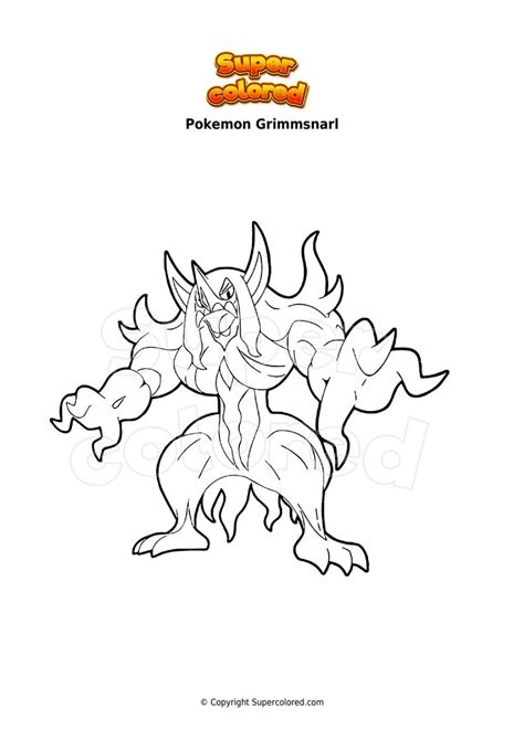 Coloring Page Pokemon Grimmsnarl Pokemon Coloring