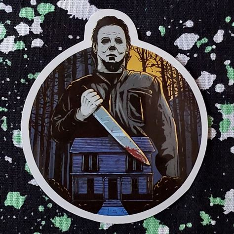 Halloween Michael Myers Pose Sticker Miss Sombre New Zealand