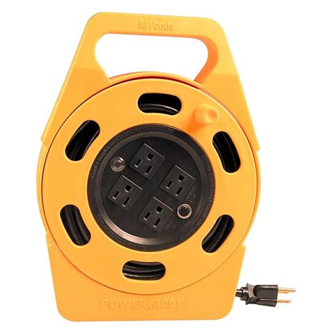 Buy Woods Extension Cord Reel With Four Prong Power Outlets