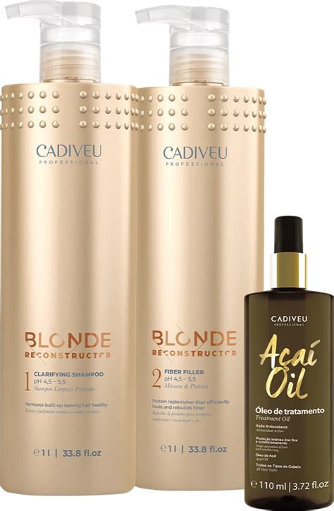 Kit Cadiveu Professional Blonde Reconstructor Shampoo M Scara E A A