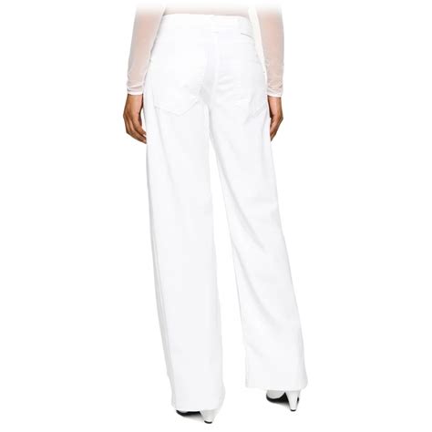 Dondup Regular Waist Straight Leg Jeans White Trousers Luxury Exclusive Collection