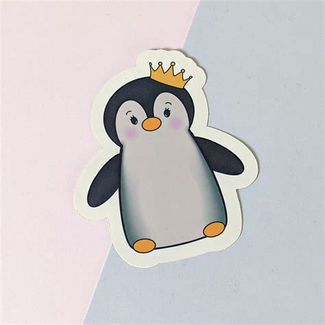 Penguin Sticker Cute Penguin Sticker Kawaii Die Cut Sticker - Etsy