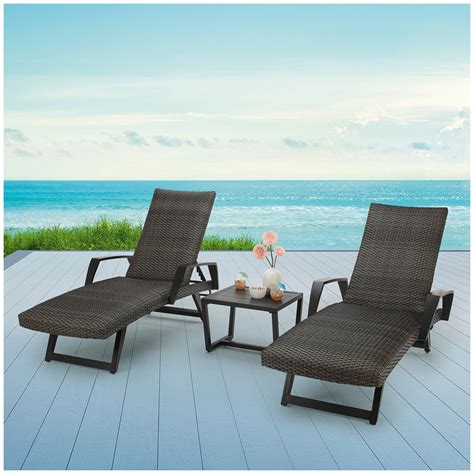 Agio Miami 3 Piece Woven Chase Lounge Set Costco Australia