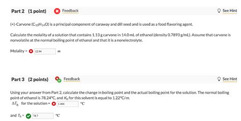 Solved Part 2 1 Point Feedback See Hint Carvone Chegg