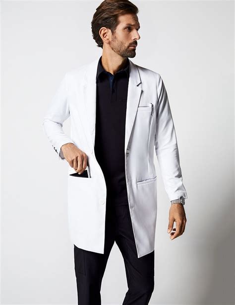 Charles Lab Coat In White Men S Lab Coats By Jaanuu Lab Coats For Men Medical Outfit Lab Coat