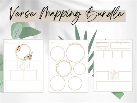 Bible Verse Map Bundle Bible Study Printable Verse Mapping Bundle