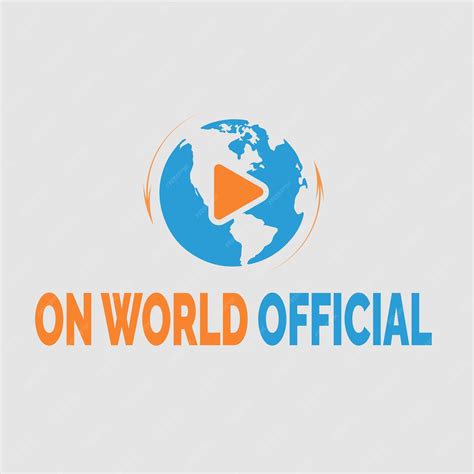 На мировом официальном логотипе | Премиум векторы