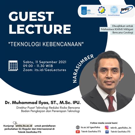 Guest Lecture Teknologi Kebencanaan Oleh Dr Muhammad Ilyas St Msc