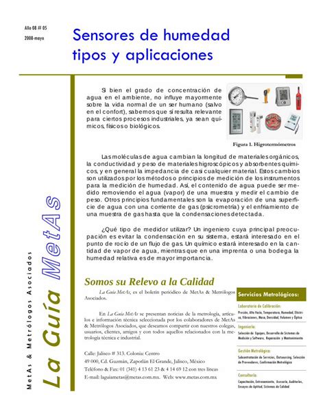 PDF La Guia MetAs 08 05 Sensores De Humedad Los Sensores