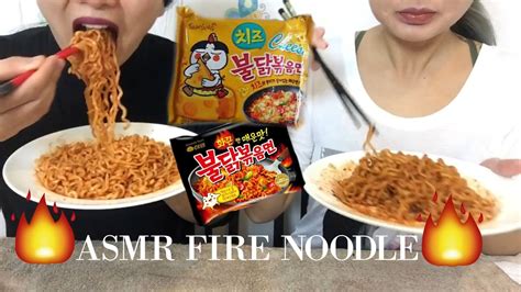 Asmr Spicy Noodle Challenge Samyang Fire Noodles With Cheese Sas Asmr