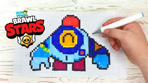 НАНИ из игры Brawl Stars РИСУНКИ ПО КЛЕТОЧКАМ Pixel Art Youtube