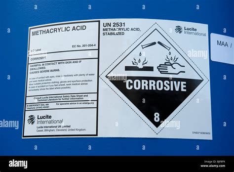 Corrosive Acid Warning Halvedtapes