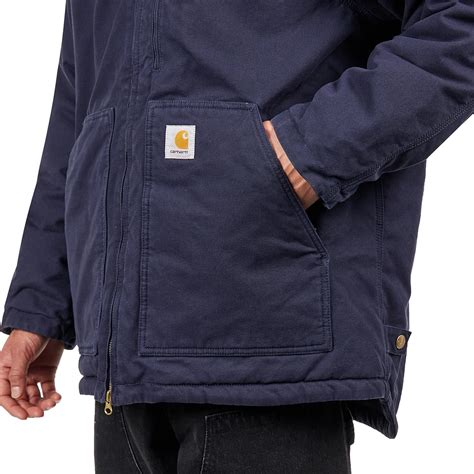 Carhartt Wip Arlington Coat Marshall Canvas Oz Dark Navy