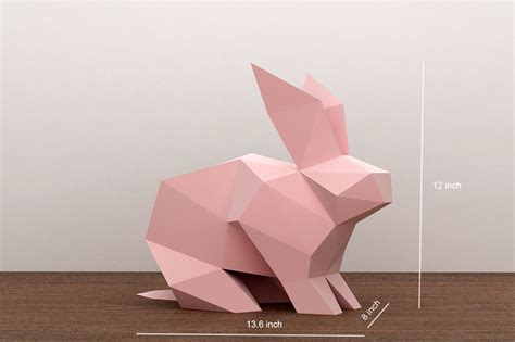 Diy Rabbit D Model Printable By Paper Amaze Thehungryjpeg