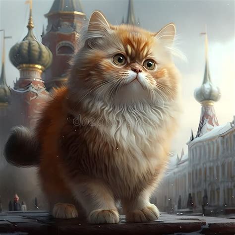 Realistic Illustration of Russian Cat. Generative AI Stock Illustration ...