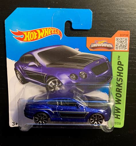 Hot Wheels Bentley Continental Supersports Blue With Black Hood 2014 Hw