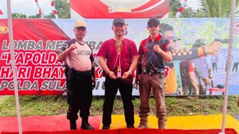 Polres Bolmong Sabet Juara I Lomba Menembak Beregu HUT Ke 78